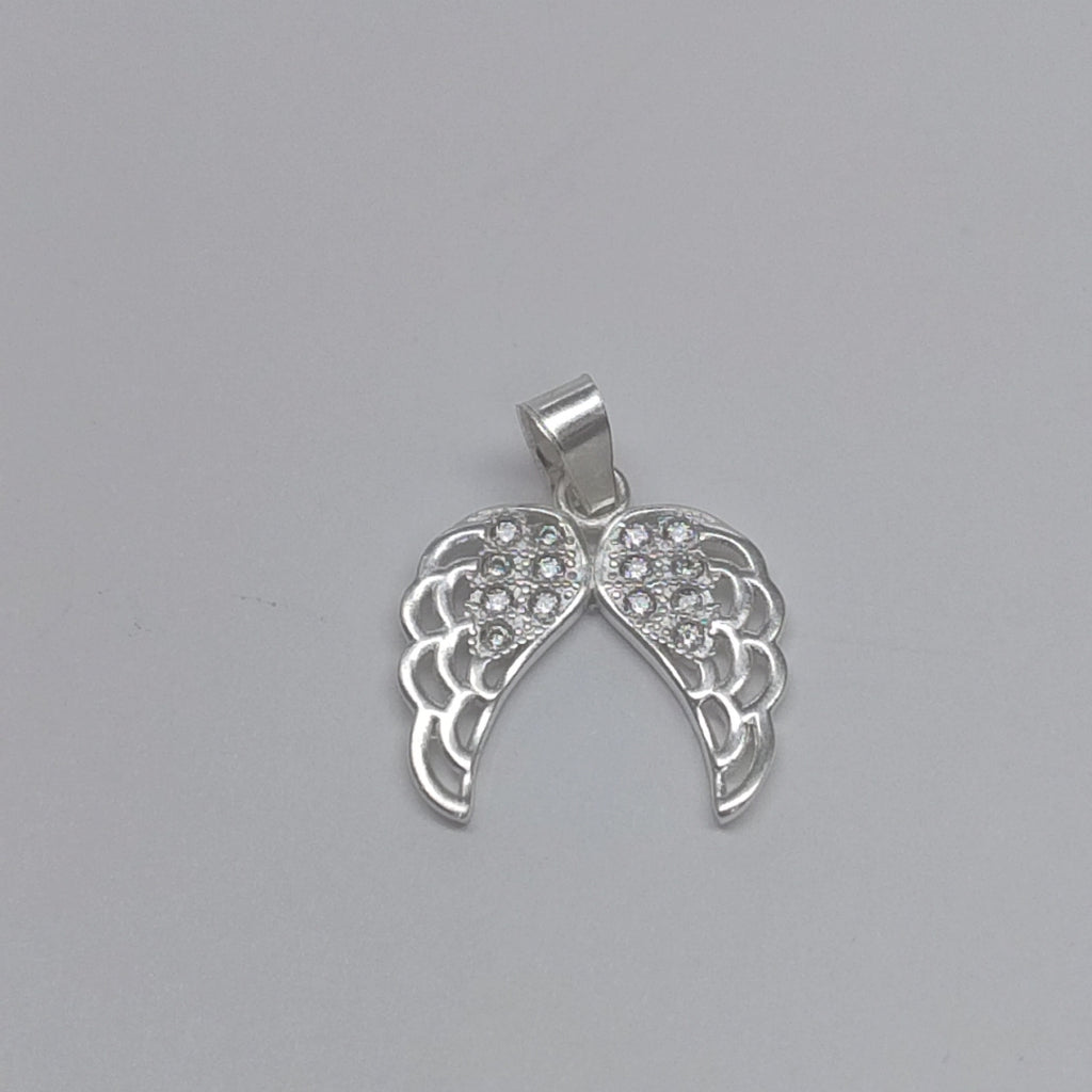 DIJE ALAS C/CIRCONIAS PLATA .925 2.3 GR (NUEVO)