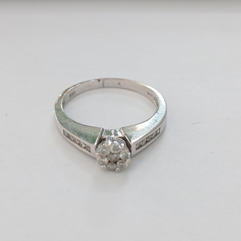 ANILLO ORO BLANCO 14 K 3.8 GRMS (SEMINUEVO)