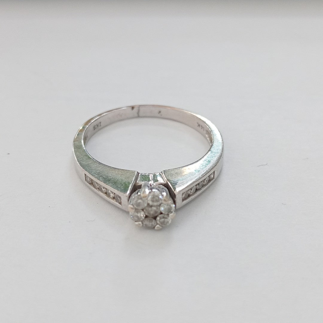 ANILLO ORO BLANCO 14 K 3.8 GRMS (SEMINUEVO)