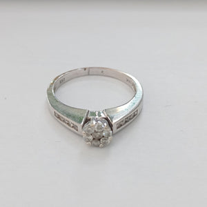 ANILLO ORO BLANCO 14 K 3.8 GRMS (SEMINUEVO)
