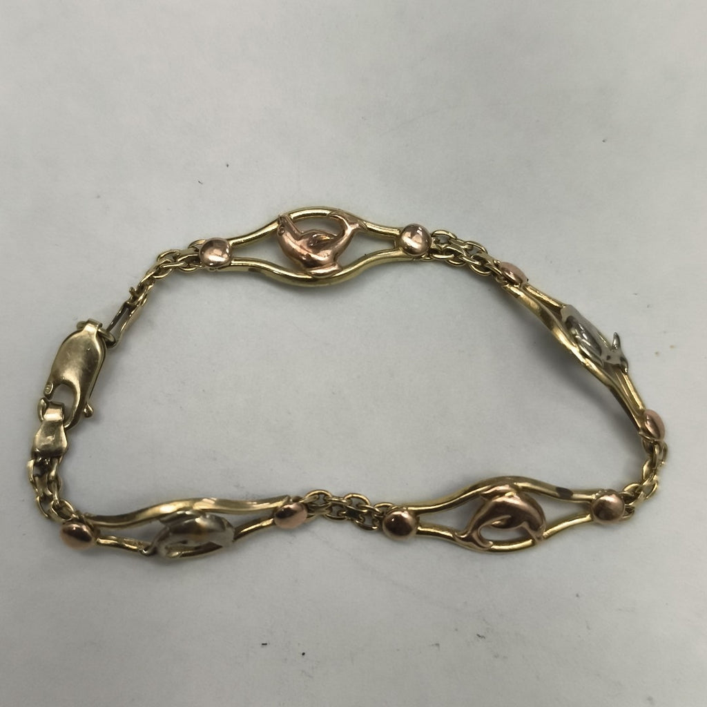 PULSERA ORO COMBINADO 14 K 7,30 GRMS (SEMINUEVO)
