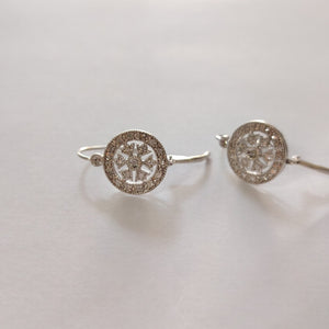 ARETES PAR ORO BLANCO 14 K 4,00 GRMS (SEMINUEVO)