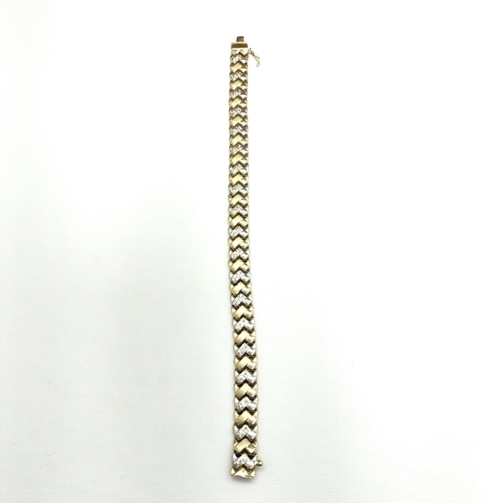 PULSERA ORO COMBINADO 14 K 12,90 GRMS (SEMINUEVO)