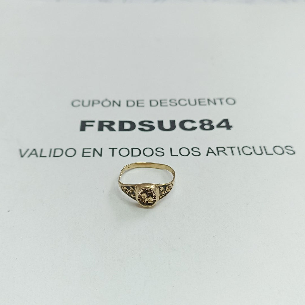 ANILLO DE GRADUACIÓN ORO 8 K 1.5 GRMS (SEMINUEVO)