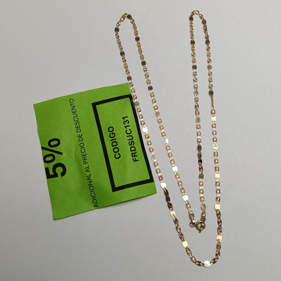CADENA ORO COMBINADO 10 K 2,90 GRMS (SEMINUEVO)
