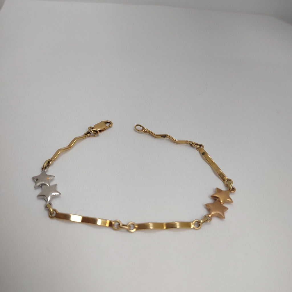 PULSERA ORO, ORO COMBINADO 14 K 4.3 GRMS (SEMINUEVO)