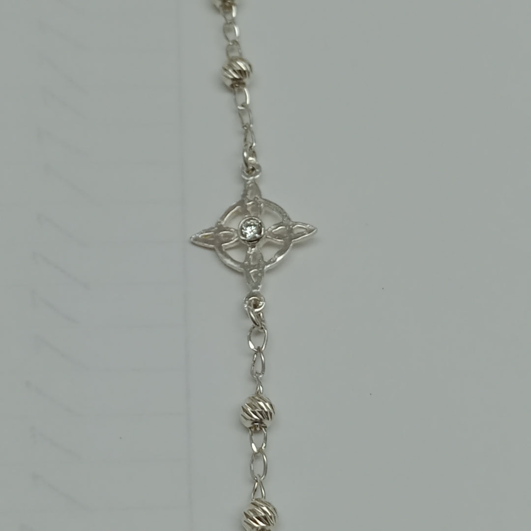 PULSERA TEJIDO ESPECIAL PLATA .925 18 CM 2.8 GR (NUEVO)