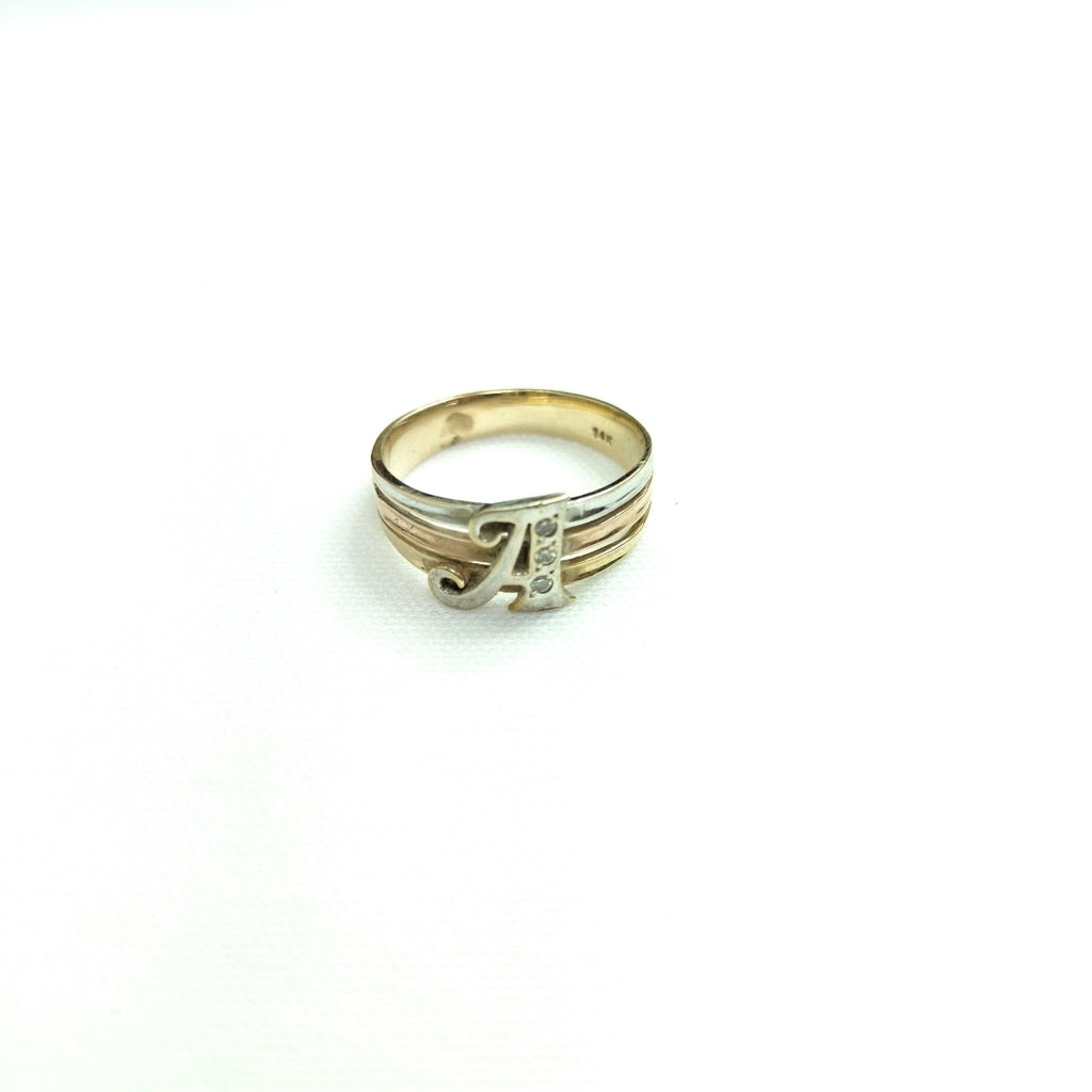 ANILLITO ORO COMBINADO 14 K 3,60 GRMS (SEMINUEVO)