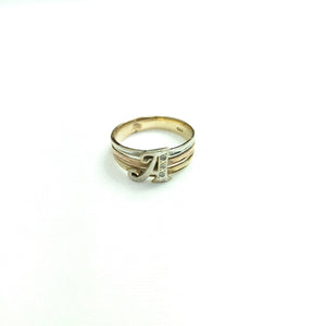ANILLITO ORO COMBINADO 14 K 3,60 GRMS (SEMINUEVO)