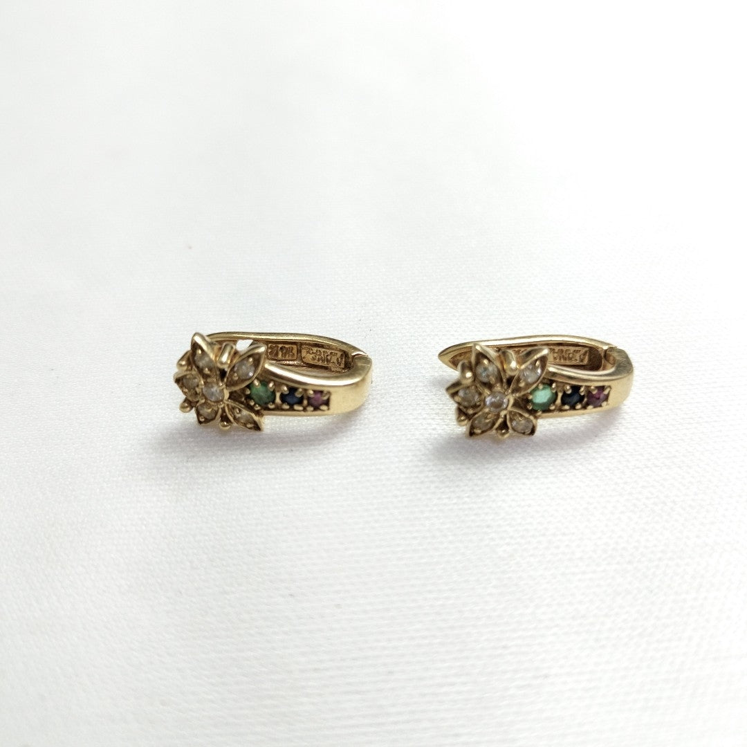 ARETES PAR ORO 14 K 4 GRMS (SEMINUEVO)