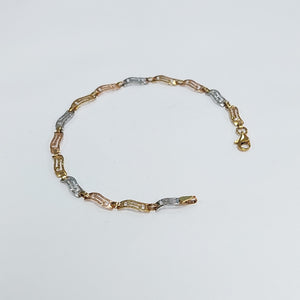 PULSERA ORO, ORO COMBINADO 10 K 2.6 GRMS (SEMINUEVO)