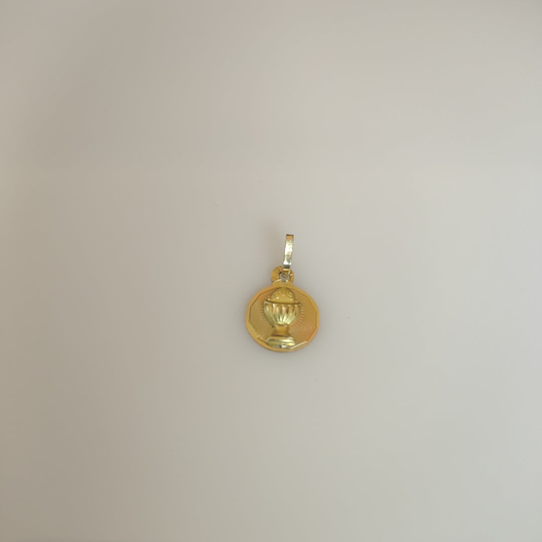 DIJE,MEDALLA RELIGIOSA ORO,ORO COMBINADO 10 K 0,70 GRMS (SEMINUEVO)