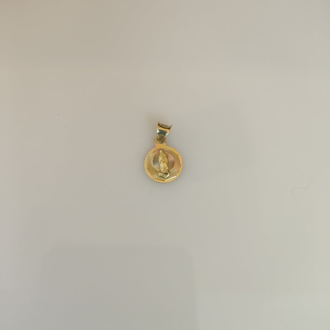 DIJE,MEDALLA RELIGIOSA ORO,ORO COMBINADO 10 K 0,70 GRMS (SEMINUEVO)