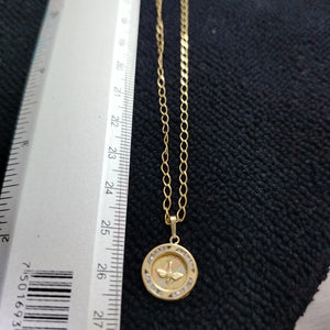 CADENA, MEDALLA RELIGIOSA ORO 10 K 2.6 GRMS (SEMINUEVO)