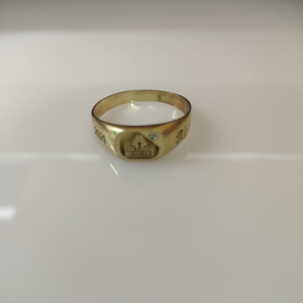 ANILLO CONMEMORATIVO ORO 10 K 6 GRMS (SEMINUEVO)