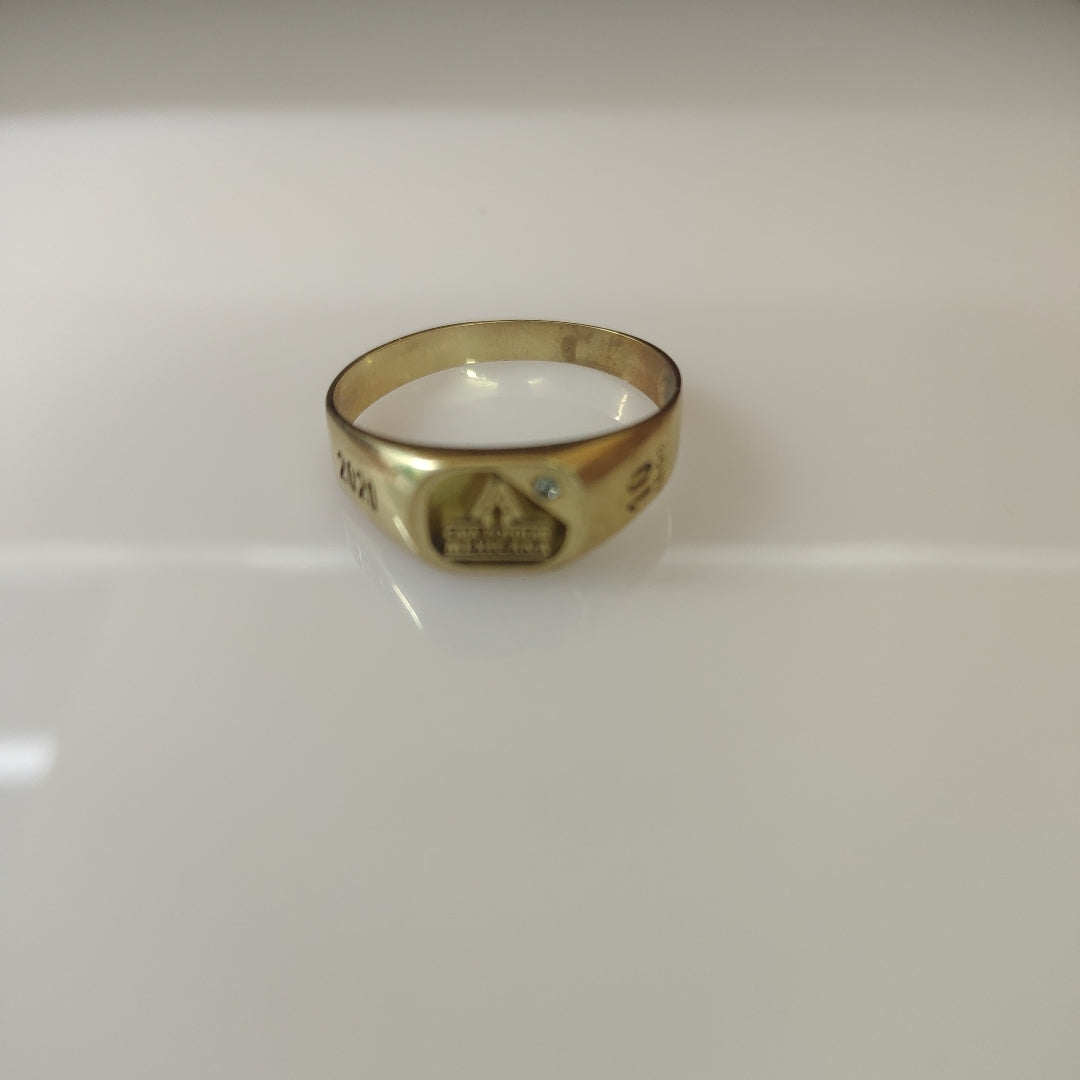 ANILLO CONMEMORATIVO ORO 10 K 6 GRMS (SEMINUEVO)