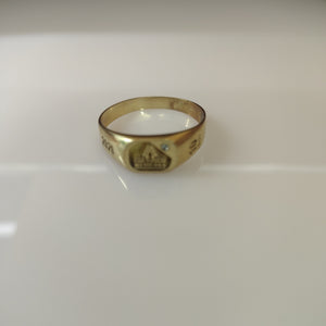 ANILLO CONMEMORATIVO ORO 10 K 6 GRMS (SEMINUEVO)