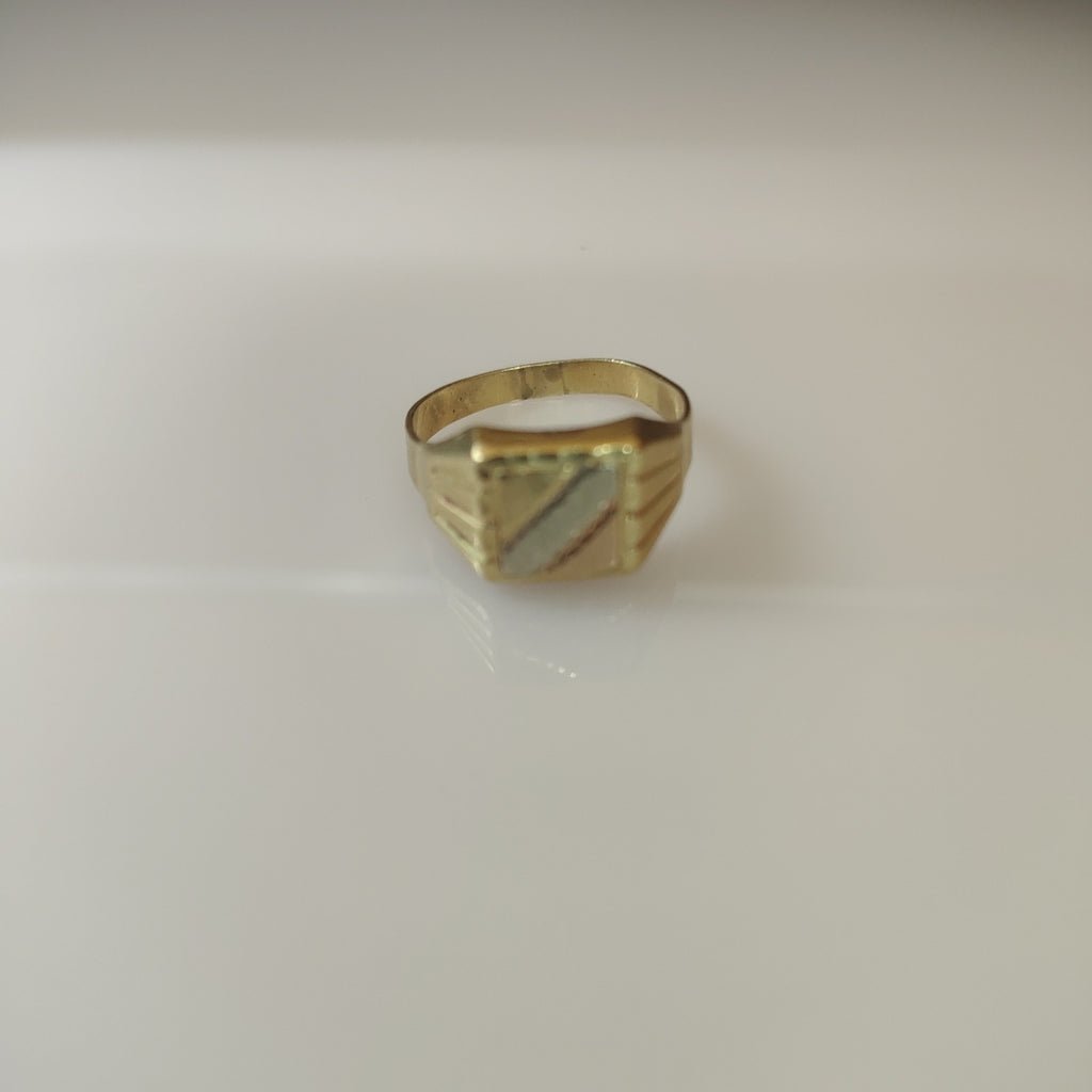 ANILLO ORO COMBINADO 14 K 4 GRMS (SEMINUEVO)