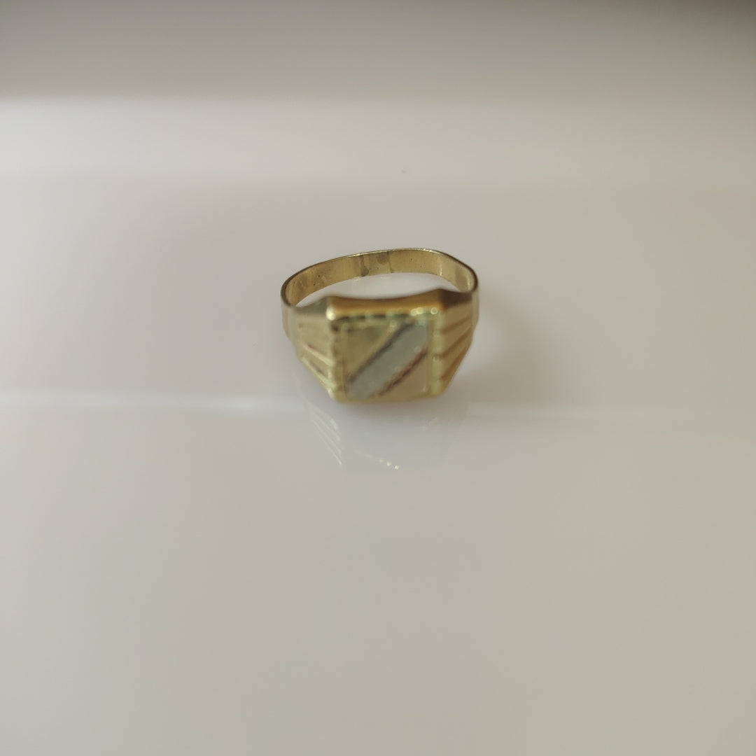 ANILLO ORO COMBINADO 14 K 4 GRMS (SEMINUEVO)