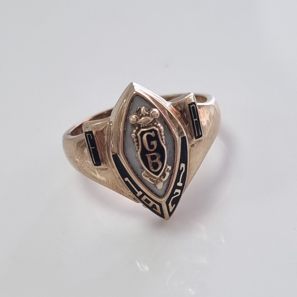 ANILLO DE GRADUACIÓN ORO 10 K 3.9 GRMS (SEMINUEVO)