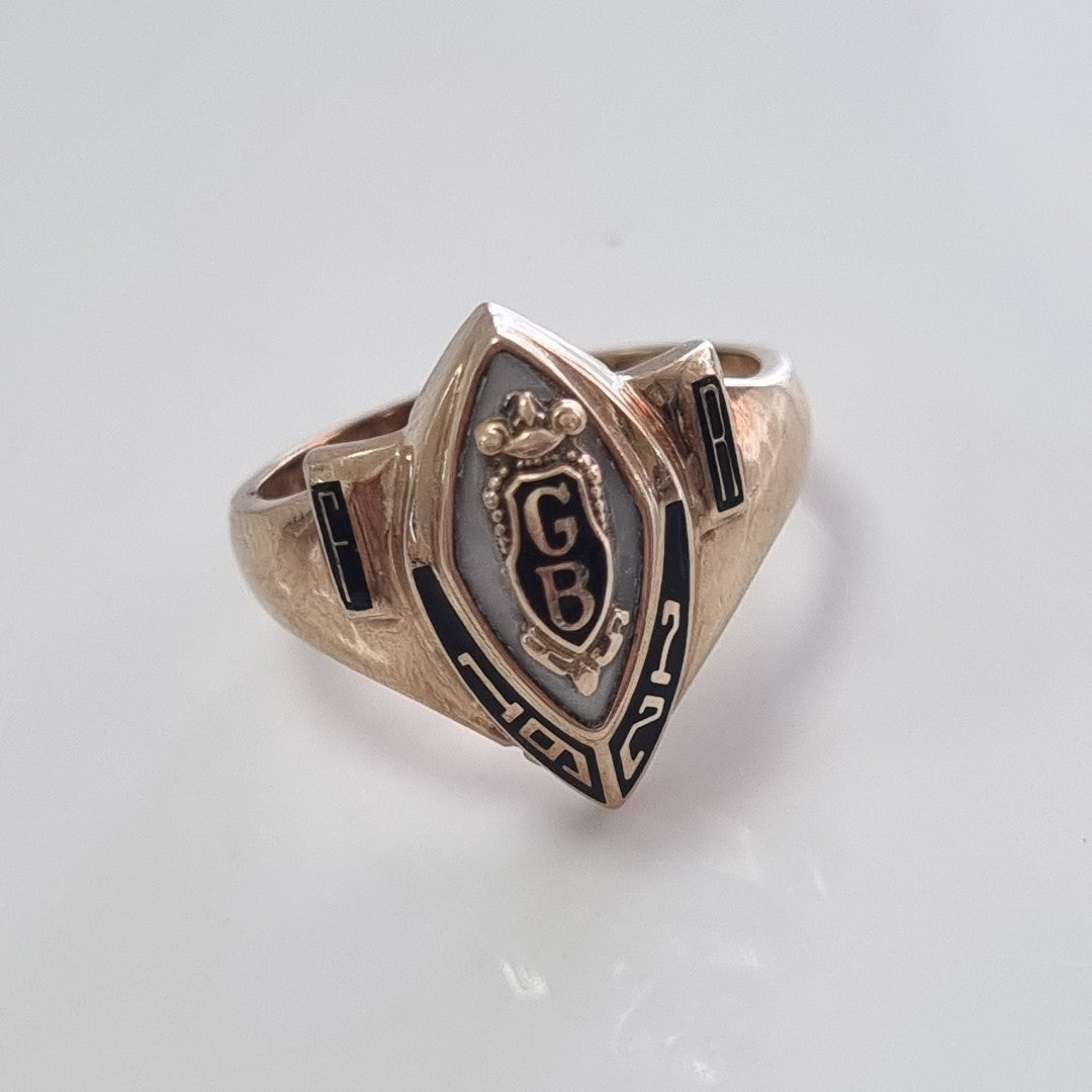 ANILLO DE GRADUACIÓN ORO 10 K 3.9 GRMS (SEMINUEVO)
