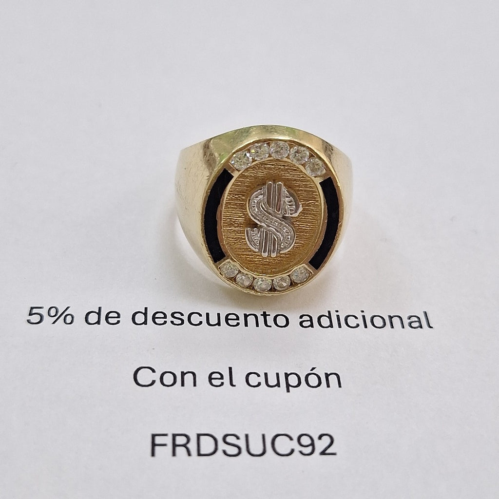 K1 8,70 GRMS 14 K ESPECIFICACIONES COMPLEMENTARIAS ANILLO CON CIRCONIAS, CON OT (SEMINUEVO)