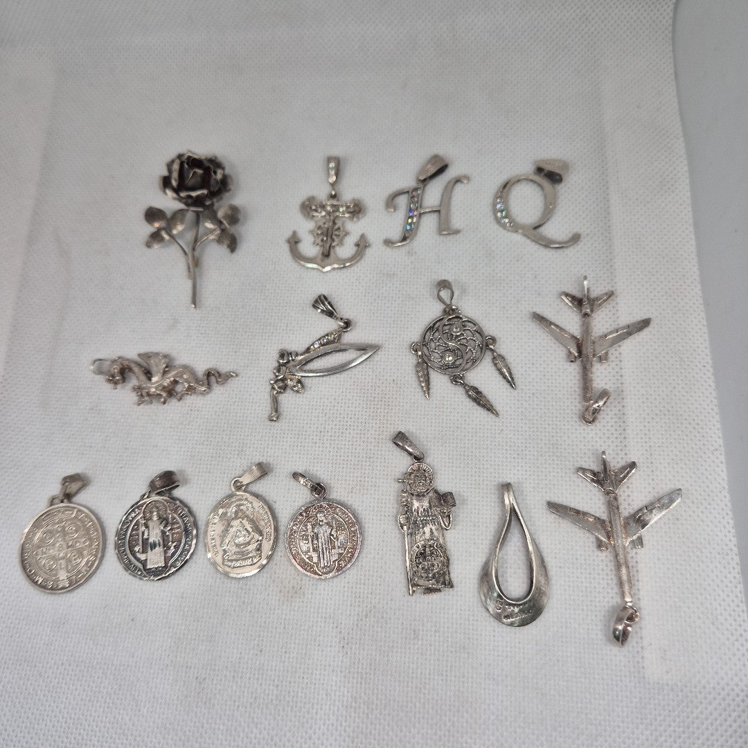 DIJE, MEDALLA RELIGIOSA PLATA 62.6 GRMS (SEMINUEVO)