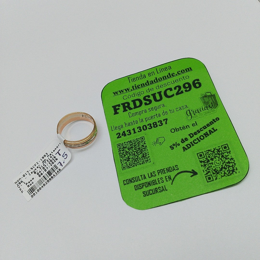 ARGOLLA ORO 14 K 1.9 GRMS (SEMINUEVO)