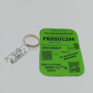 ARGOLLA ORO 10 K 1.2 GRMS (SEMINUEVO)