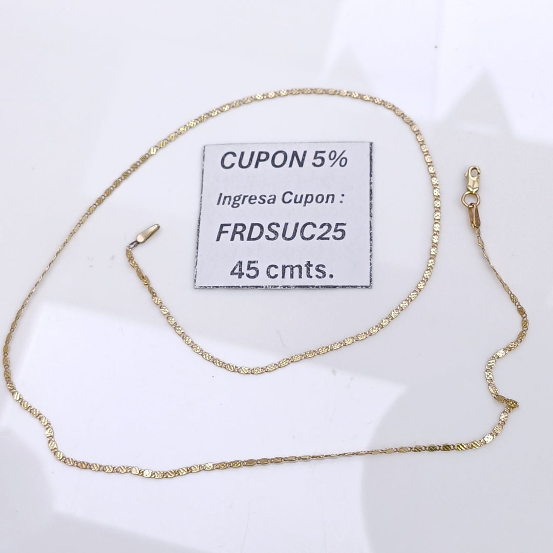 CADENA ORO 14 K 2,50 GRMS (SEMINUEVO)