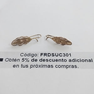 ARETES PAR ORO, ORO MUY BAJO 8 K 3.1 GRMS (SEMINUEVO)