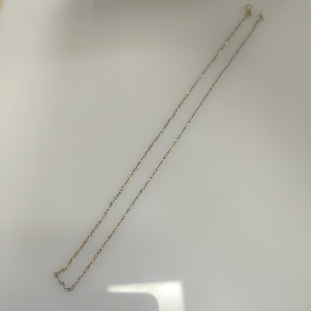CADENA ORO COMBINADO 14 K 0.9 GRMS (SEMINUEVO)