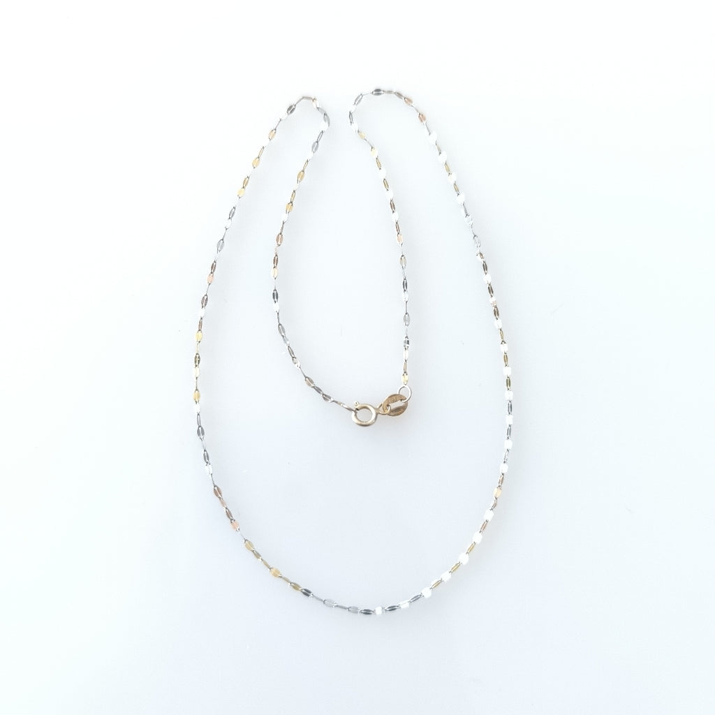 CADENA ORO COMBINADO 14 K 0,70 GRMS (SEMINUEVO)
