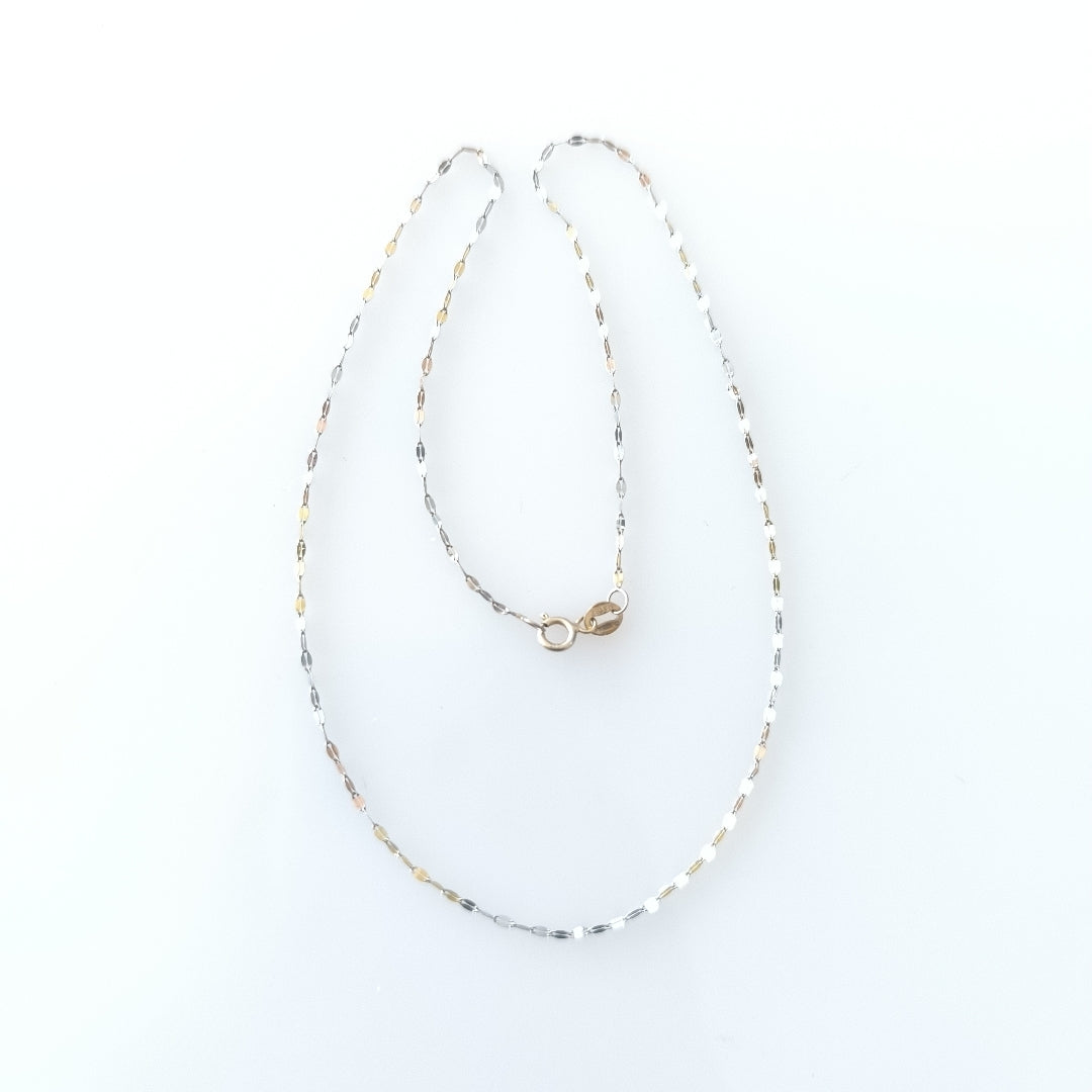 CADENA ORO COMBINADO 14 K 0,70 GRMS (SEMINUEVO)
