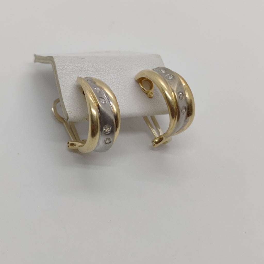 ARETES PAR ORO COMBINADO 10 K 6,10 GRMS (SEMINUEVO)