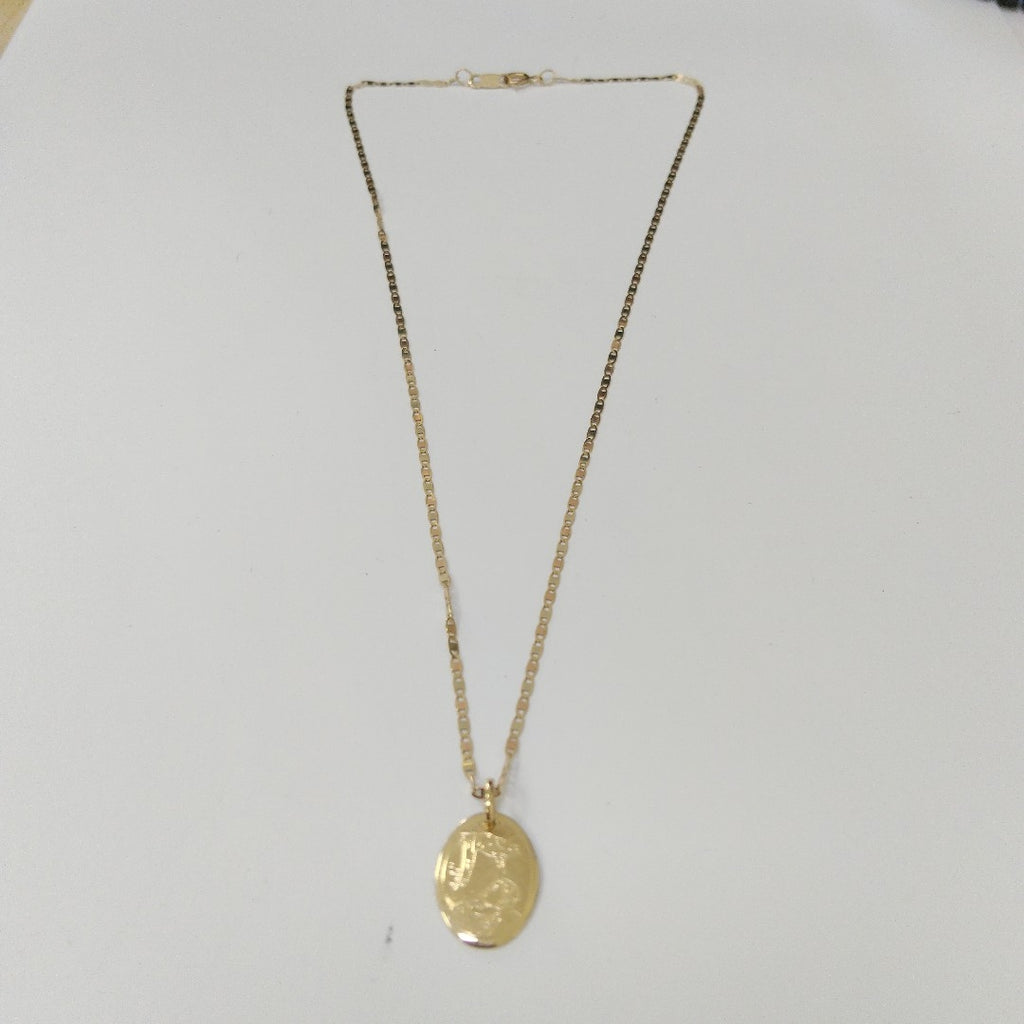 CADENA, MEDALLA RELIGIOSA ORO 10 K 1.7 GRMS (SEMINUEVO)