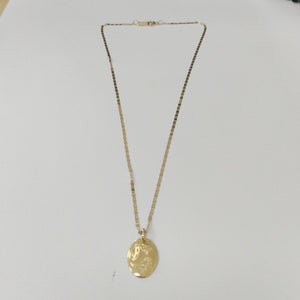 CADENA, MEDALLA RELIGIOSA ORO 10 K 1.7 GRMS (SEMINUEVO)