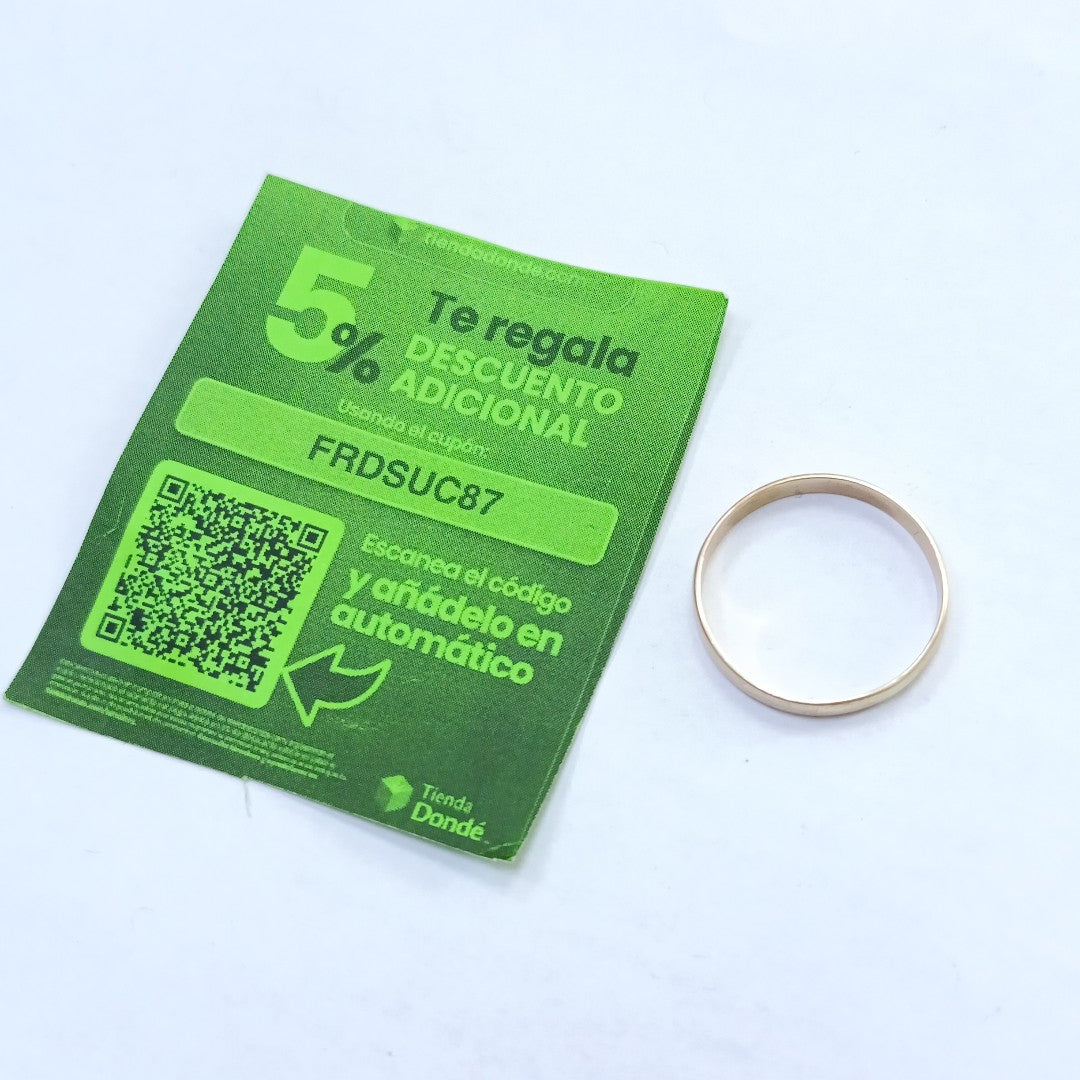 ANILLO ORO 8 K 1.6 GRMS (SEMINUEVO)