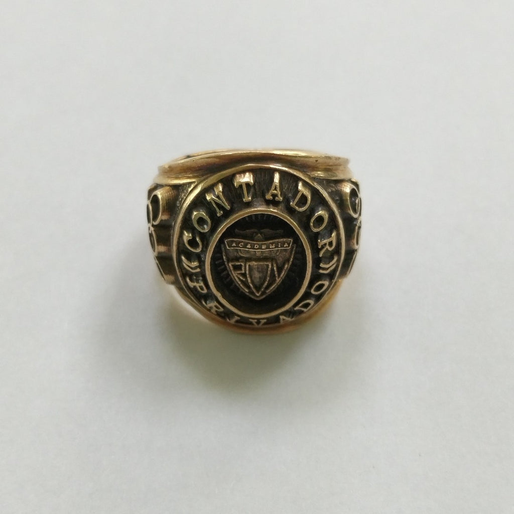 ANILLO DE GRADUACIÓN ORO 10 K 21 GRMS (SEMINUEVO)