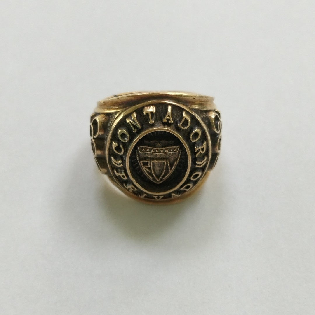 ANILLO DE GRADUACIÓN ORO 10 K 21 GRMS (SEMINUEVO)