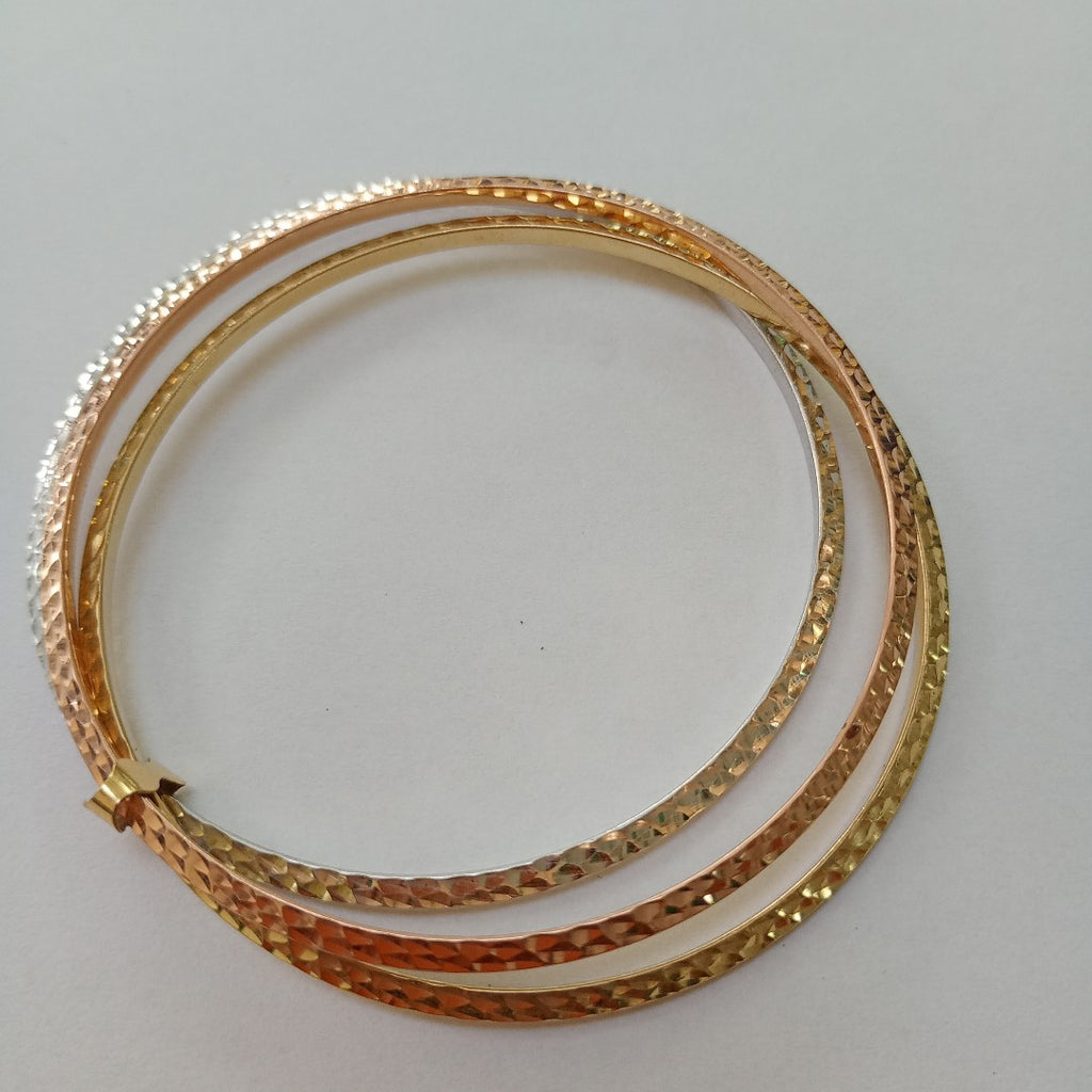 PULSERA RIGIDA ORO COMBINADO 14 K 9.7 GRMS (SEMINUEVO)