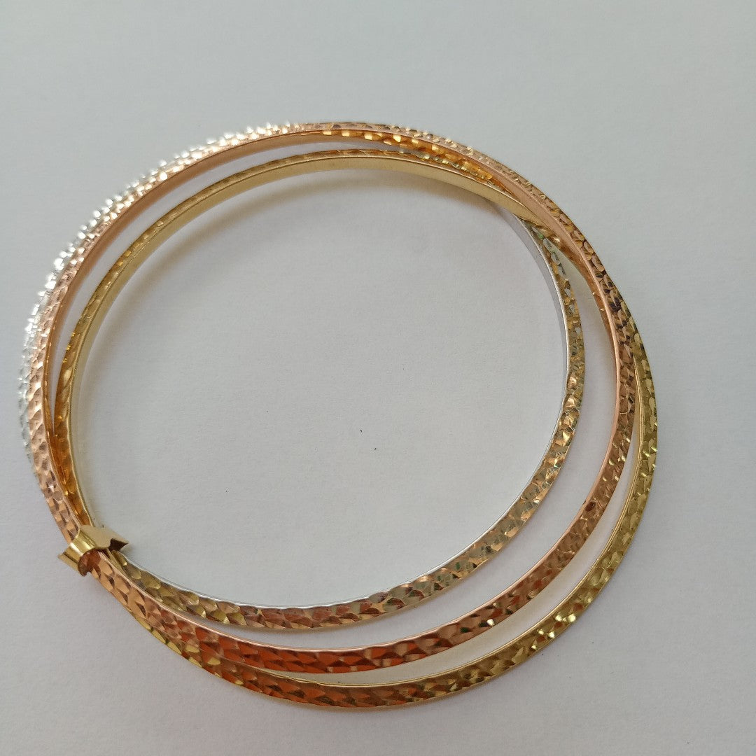 PULSERA RIGIDA ORO COMBINADO 14 K 9.7 GRMS (SEMINUEVO)