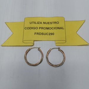 ARRACADAS PAR ORO COMBINADO 14 K 2.3 GRMS (SEMINUEVO)