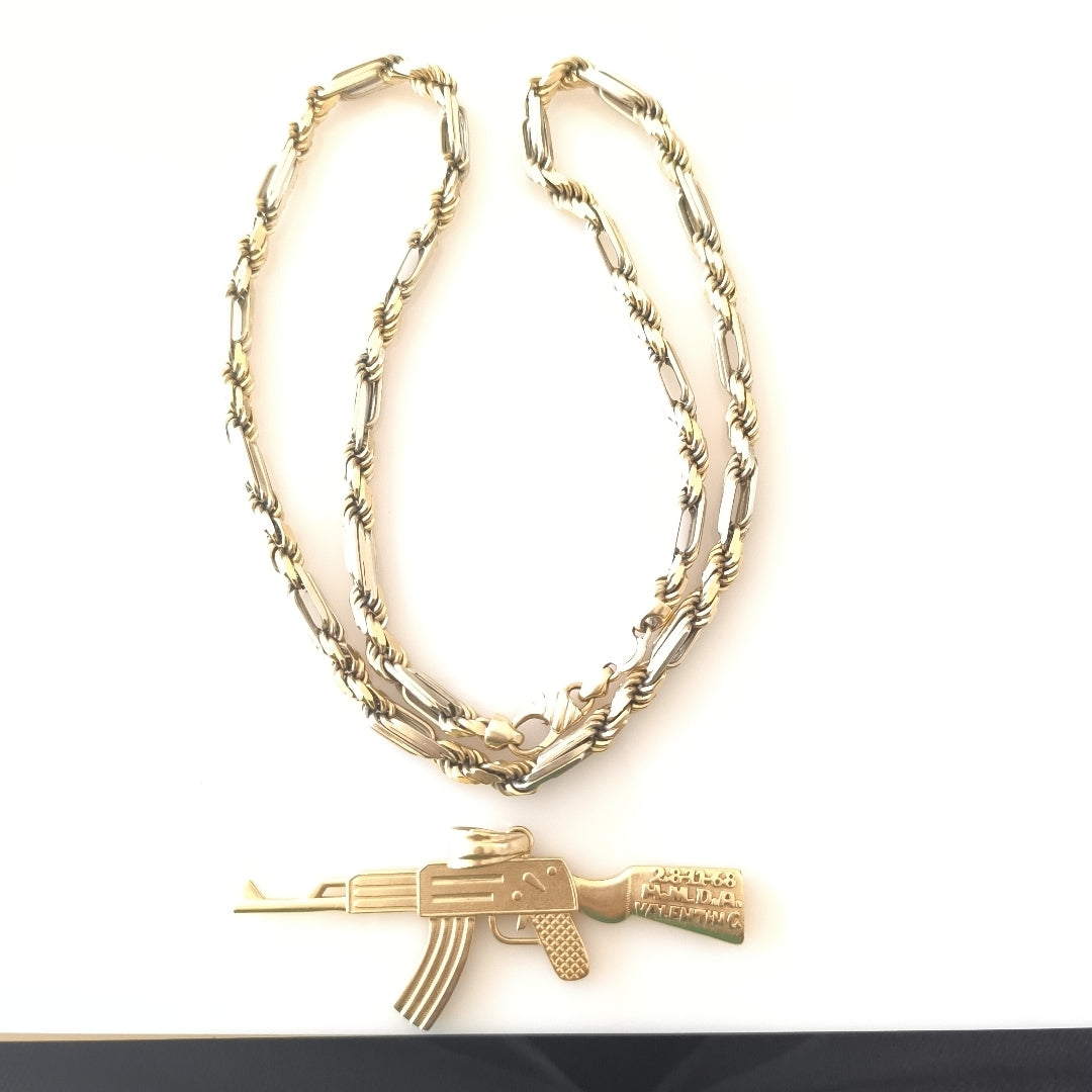 CADENA, DIJE ORO 14 K 140.3 GRMS (SEMINUEVO)