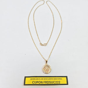 CADENA,MEDALLA RELIGIOSA ORO 10 K 3,20 GRMS (SEMINUEVO)