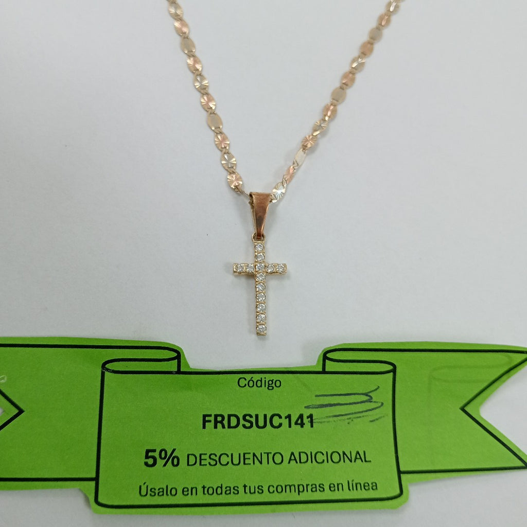 CADENA, CRUZ ORO 10 K 3.5 GRMS (SEMINUEVO)