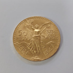 Moneda Centenario Cincuenta Pesos Oro Mexicano 21.6K