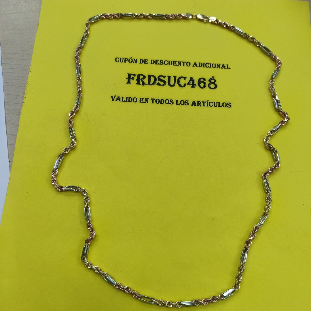 CADENA ORO COMBINADO 14 K 14.7 GRMS (SEMINUEVO)