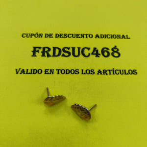 ARETES PAR ORO COMBINADO 10 K 0,90 GRMS (SEMINUEVO)