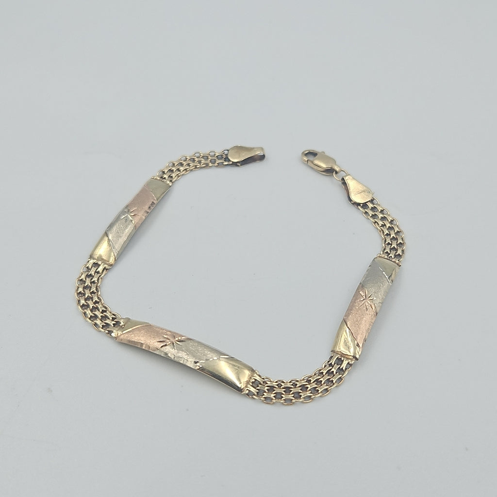 PULSERA ORO,ORO COMBINADO 10 K 4,10 GRMS (SEMINUEVO)